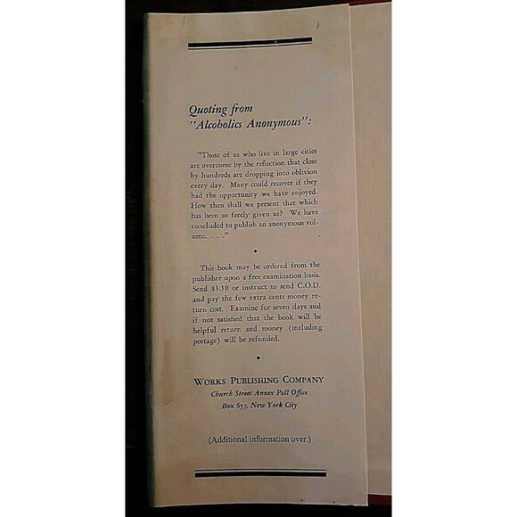 AA ALCOHOLICS ANONYMOUS LTD EDITION Pathway to a Cure BIG BOOK Cover NUMBERED - Picture 7 of 13